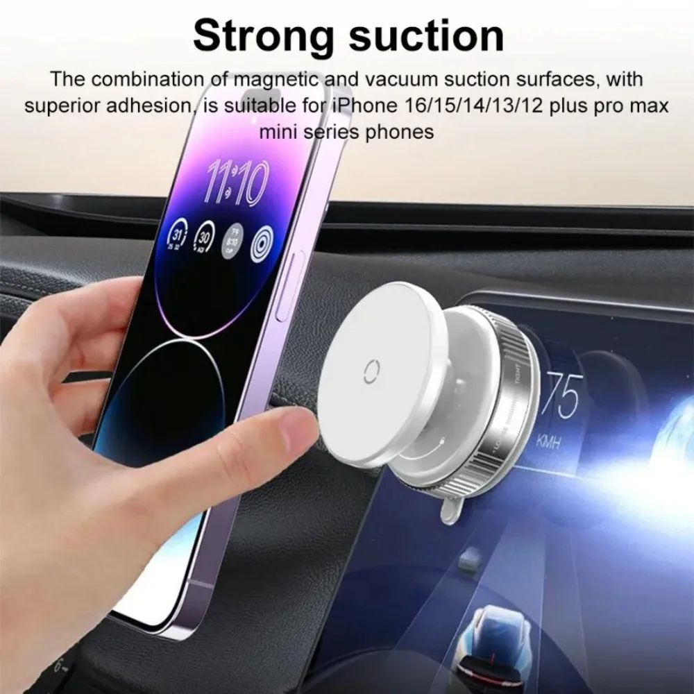 Magnetic Vaccum Car Phone Holder