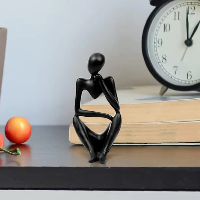 Abstract Stone-Look Thinking Statue