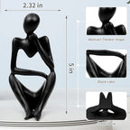 Abstract Stone-Look Thinking Statue