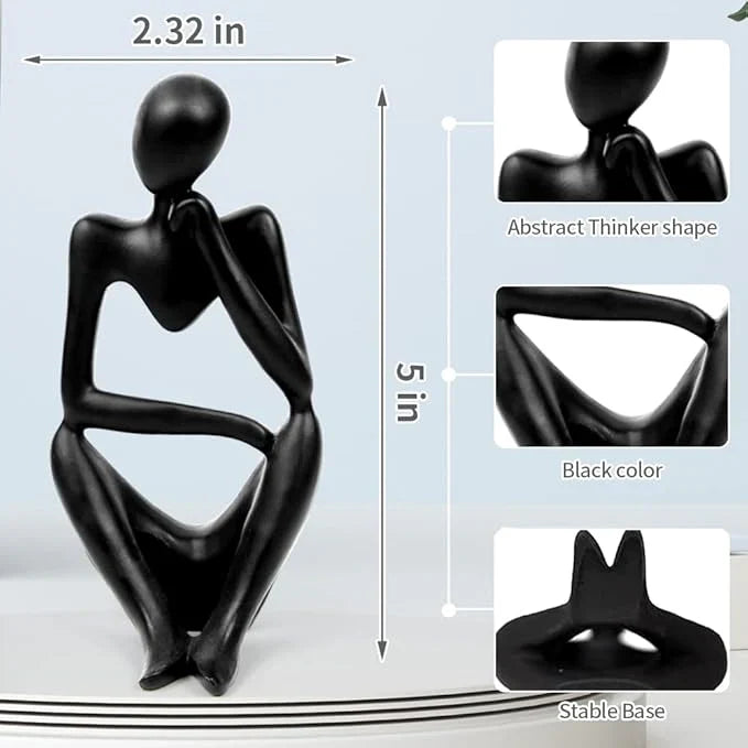 Abstract Stone-Look Thinking Statue