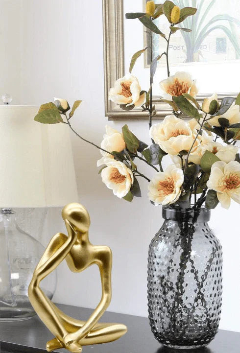 Abstract Stone-Look Thinking Statue