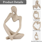 Abstract Stone-Look Thinking Statue